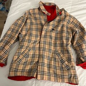 Authentic Vintage Burberry reversible red / nova check lightweight jacket